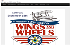 thumbnail of Wings and Wheels Show website